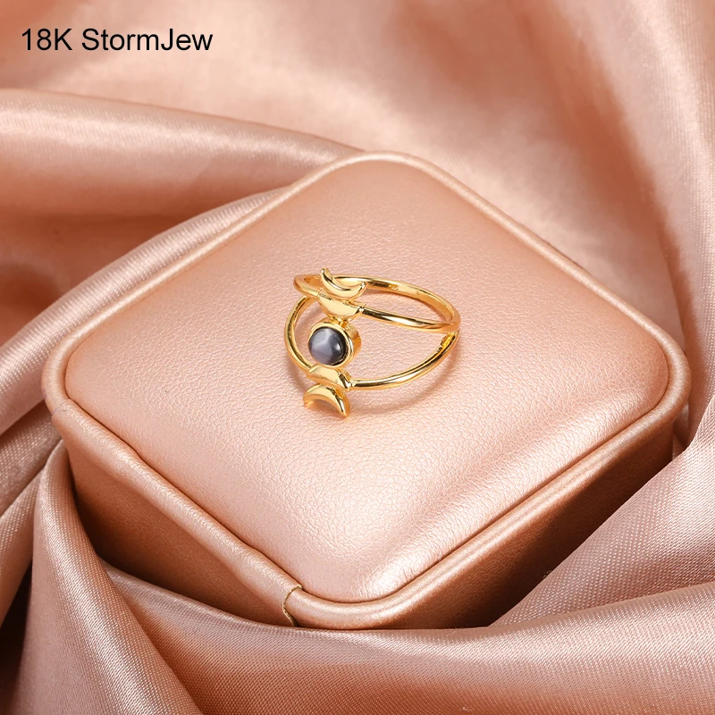 Black Opal Crescent Moon Rings For Women Men Stainless Steel Intersect Ring Moon Total Eclipse Bands Trendy Finger Jewelry Gifts
Black Opal Crescent Moon Rings For Women Men Stainless Steel Intersect Ring Moon Total Eclipse Bands Trendy Finger Jewelry Gifts