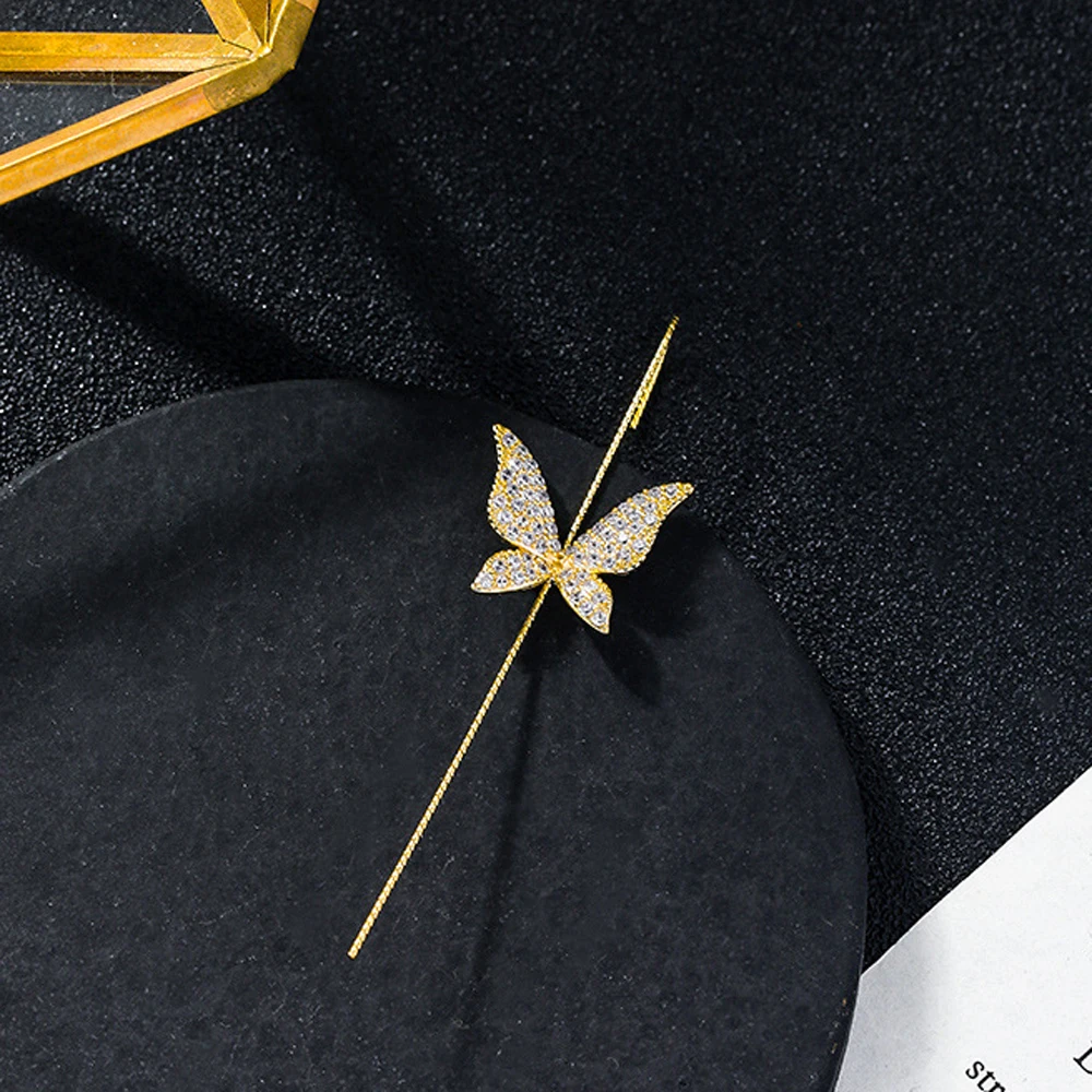 South Korea Butterfly Cross Long Stick Auricle Diagonal Zircon Wrap Crawler Hook Cute Trendy Unusual Jewelry Stud Earring
South Korea Butterfly Cross Long Stick Auricle Diagonal Zircon Wrap Crawler Hook Cute Trendy Unusual Jewelry Stud Earring