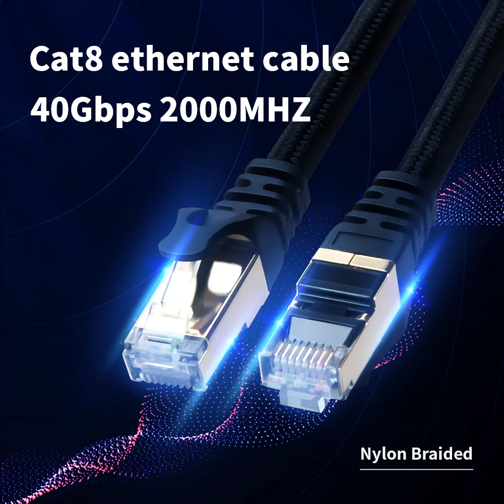 Высокоскоростной сетевой кабель Cat8 40 Гбит/с SSTP UTP Ethernet Cat7 Lan для маршрутизатора ПК