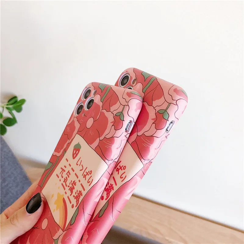 Kawaii Japanese Strawberry Pink Flowers 3D cute Phone Case For iPhone 11 Pro Max XR Xs Max X 7 8 Plus case Silicone Back Cover
Kawaii Japanese Strawberry Pink Flowers 3D cute Phone Case For iPhone 11 Pro Max XR Xs Max X 7 8 Plus case Silicone Back Cover