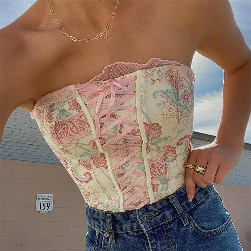 Y2k Tops Pink Printing Women Sexy Off Shoulder Ruffles Basic Top 2021 New Summer Streetwear Strapless Elegant Bandeau Corset Tee
Y2k Tops Pink Printing Women Sexy Off Shoulder Ruffles Basic Top 2021 New Summer Streetwear Strapless Elegant Bandeau Corset Tee