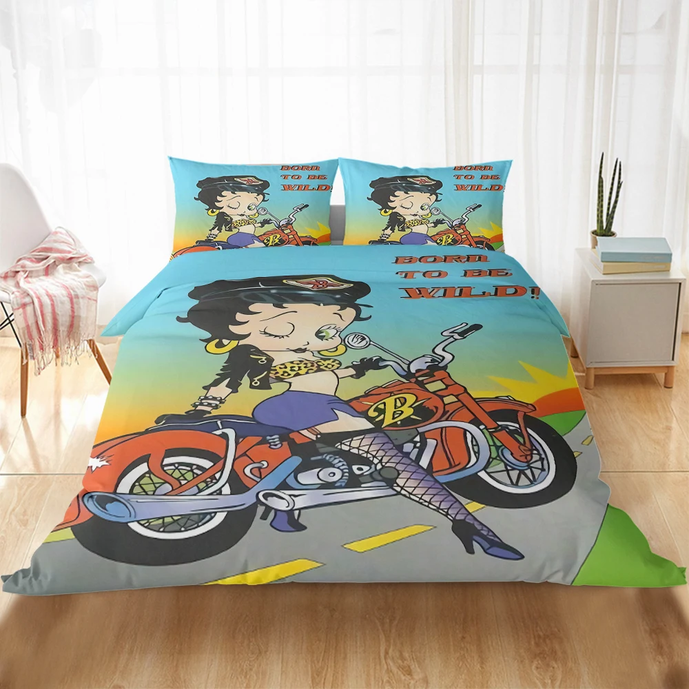 Girls Bedding Sets Queen Size 3D Betty Boop in Red Dress Beauty Lady Duvet Cover Set Pillowcase for Kids/Teens/Adults 3 Pcs Gift 
Girls Bedding Sets Queen Size 3D Betty Boop in Red Dress Beauty Lady Duvet Cover Set Pillowcase for Kids/Teens/Adults 3 Pcs Gift