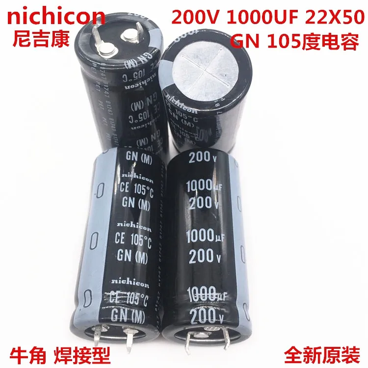 2 шт./10 шт. 1000 мкФ 200v Nichicon GN 22x50 мм 200V1000uF подключаемый блок питания конденсатор с