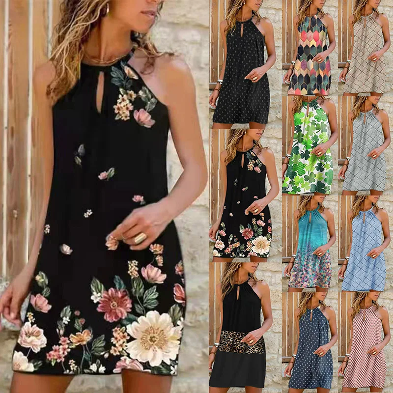 2021 Summer New Women's Clothes Hot-Selling Sexy Halterneck with Suspenders Printed Dress
2021 Summer New Women's Clothes Hot-Selling Sexy Halterneck with Suspenders Printed Dress