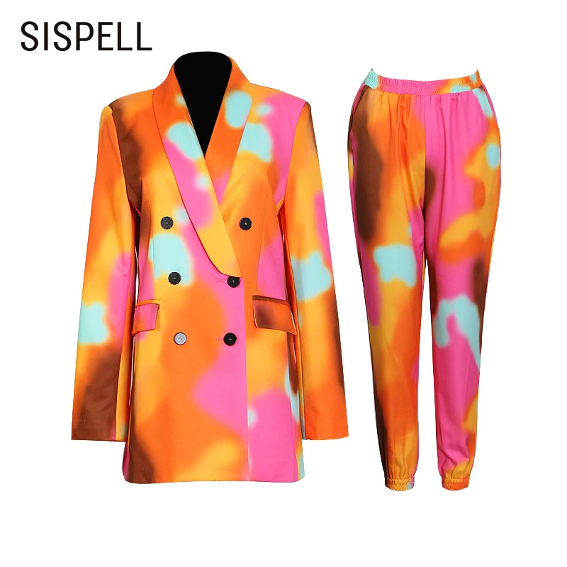 Женский костюм из двух предметов SISPELL, повседневный пиджак с длинным рукавом и воротником с отворотом, штаны с высокой талией и эффектом омбре, 2022
Женский костюм из двух предметов SISPELL, повседневный пиджак с длинным рукавом и воротником с отворотом, штаны с высокой талией и эффектом омбре, 2022