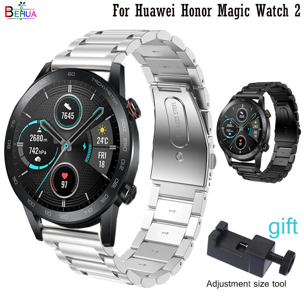 Ремешок сменный BEHUA для Huawei Honor Magic Watch 2 браслет из нержавеющей стали 22 мм 46 |