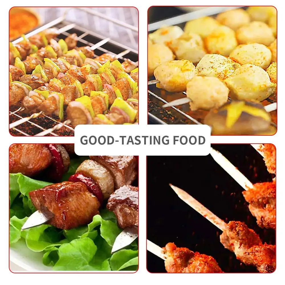 BBQ Kabob Skewers Set Picnic Outdoors Reusable BBQ Skewers Shish Grilling 17 Camp Barbecue Skewers Roast Fork Grill Brush
BBQ Kabob Skewers Set Picnic Outdoors Reusable BBQ Skewers Shish Grilling 17 Camp Barbecue Skewers Roast Fork Grill Brush