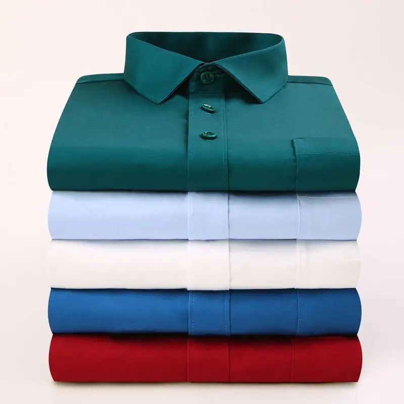 Men's Classic Non-iron Solid Long Sleeve Cotton Shirts Single Patch Pocket Casual Thick Standard-fit Formal Business Dress Shirt
Men's Classic Non-iron Solid Long Sleeve Cotton Shirts Single Patch Pocket Casual Thick Standard-fit Formal Business Dress Shirt