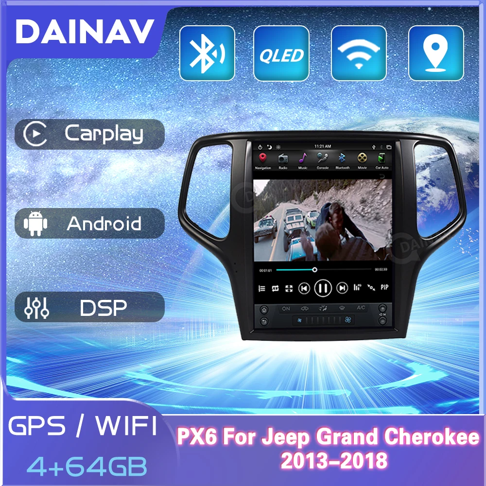 Android Car PX6 For Jeep Grand Cherokee 2013-2018 vertical Screen Tesla With DSP Carplay GPS WIFI Navigation Multimedia Player
Android Car PX6 For Jeep Grand Cherokee 2013-2018 vertical Screen Tesla With DSP Carplay GPS WIFI Navigation Multimedia Player