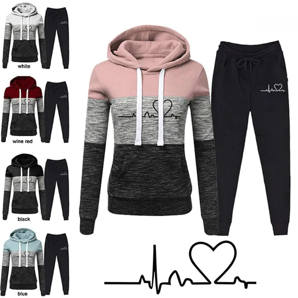 Spell Color Casual Pullover Tracksuit Autumn Winter Women's Hoodies and Sports Trousers Two-Piece Sets Loose Jogging Sweatshirts
Spell Color Casual Pullover Tracksuit Autumn Winter Women's Hoodies and Sports Trousers Two-Piece Sets Loose Jogging Sweatshirts