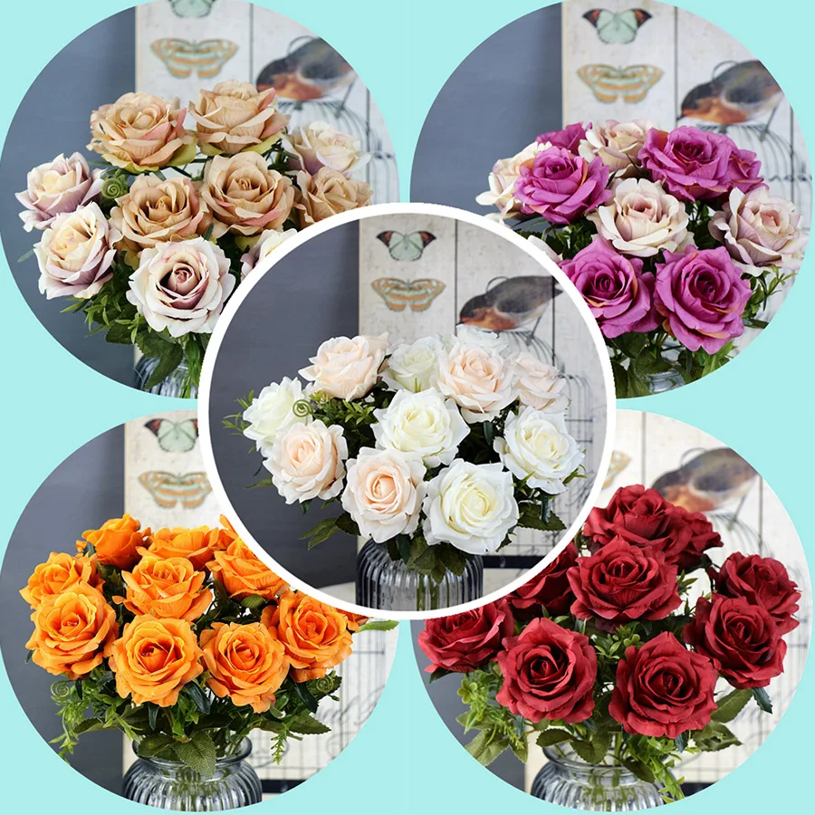 White Rose Artificial Flowers Silk Bouquet High Quality Big Rose for Wedding Decoration Fake Flowers Red for Home Table Decor
White Rose Artificial Flowers Silk Bouquet High Quality Big Rose for Wedding Decoration Fake Flowers Red for Home Table Decor