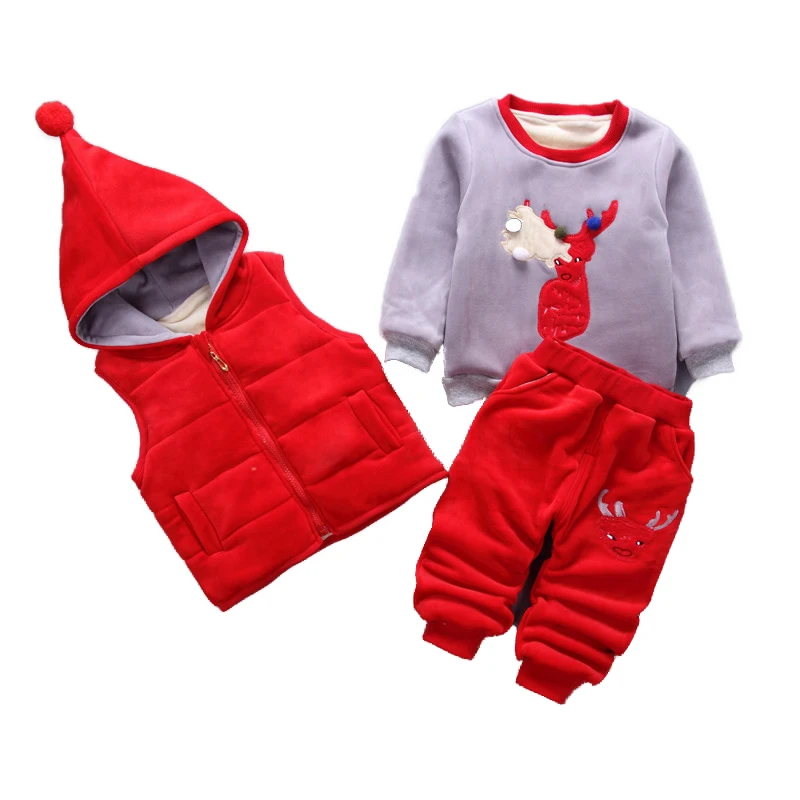 3pcs/Lot! Super Warm Winter Children's Clothes baby boys girls suit fleece sweater + Hooded vest + pants Infant thickening suit
3pcs/Lot! Super Warm Winter Children's Clothes baby boys girls suit fleece sweater + Hooded vest + pants Infant thickening suit