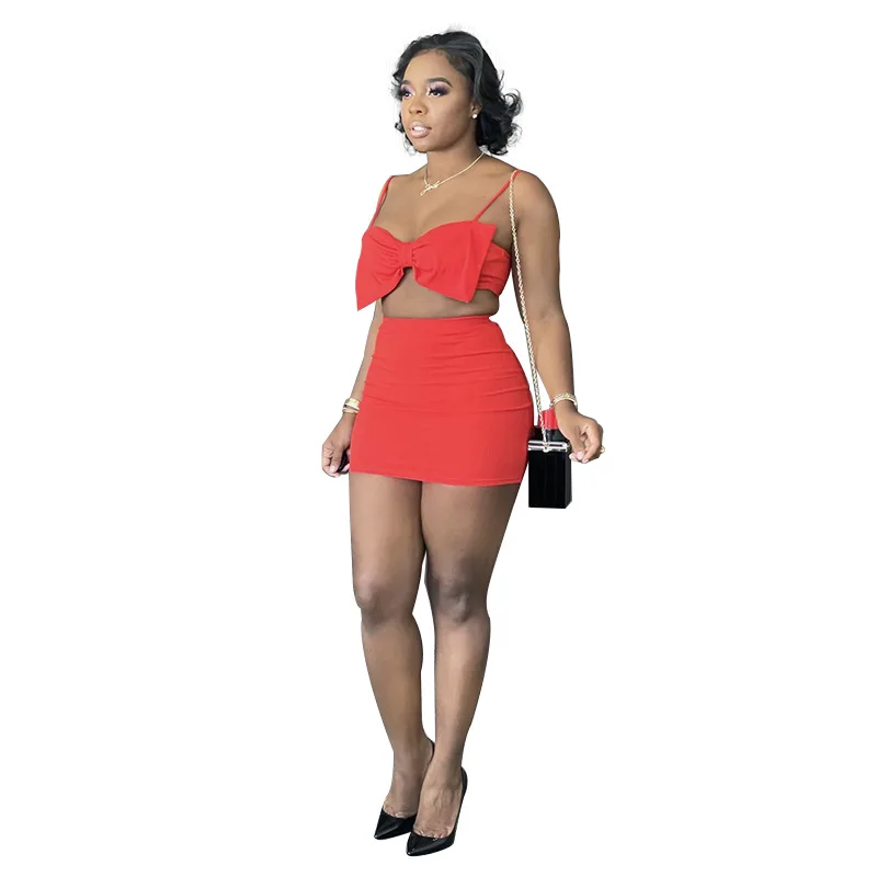 Bow Two Piece Set Sexy Summer Outfits for Women 2021 Fashion Vacation Club Wear Skirt Suits
Bow Two Piece Set Sexy Summer Outfits for Women 2021 Fashion Vacation Club Wear Skirt Suits