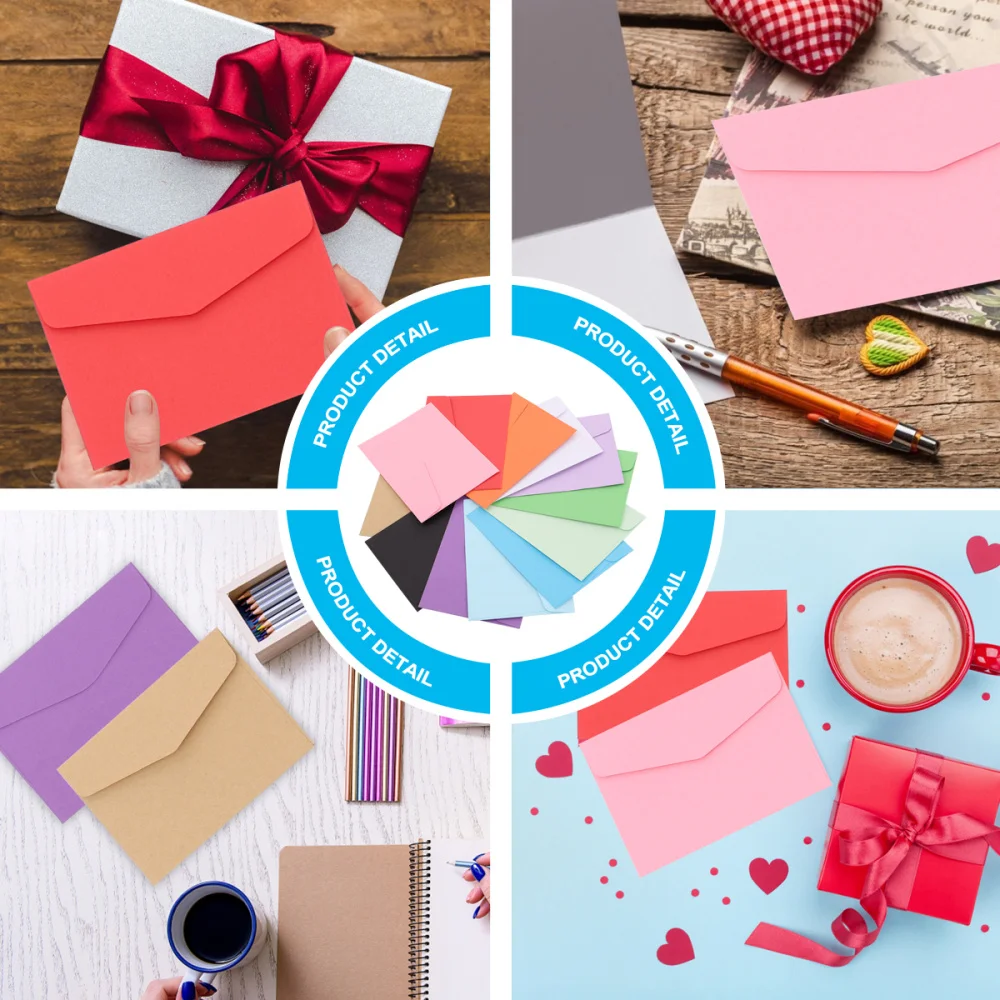120Pcs Mini Envelopes Small Greeting Message Letter Stationary Storage Paper Gift (Random Color)
120Pcs Mini Envelopes Small Greeting Message Letter Stationary Storage Paper Gift (Random Color)