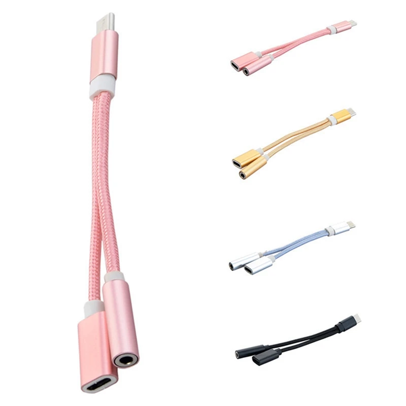 Mobile Phone Accessories Type C To 3.5 mm Charger 2 in 1 Type C 3.5mm Aux Audio Charging Cable Adapter Splitter Headphone Jack
Mobile Phone Accessories Type C To 3.5 mm Charger 2 in 1 Type C 3.5mm Aux Audio Charging Cable Adapter Splitter Headphone Jack