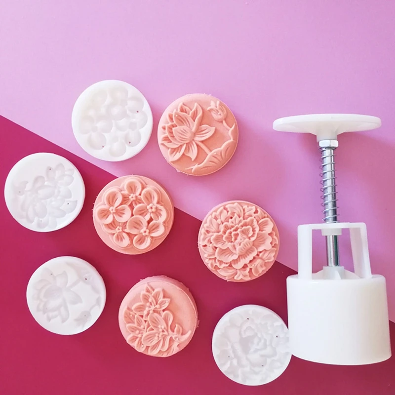 75 г баррель Mooncake плесень с 4 цветами штампы печенья Ручной пресс зеленый бобы кондитерские формы DIY формы для выпечки середины осени фестива...
75 г баррель Mooncake плесень с 4 цветами штампы печенья Ручной пресс зеленый бобы кондитерские формы DIY формы для выпечки середины осени фестива...