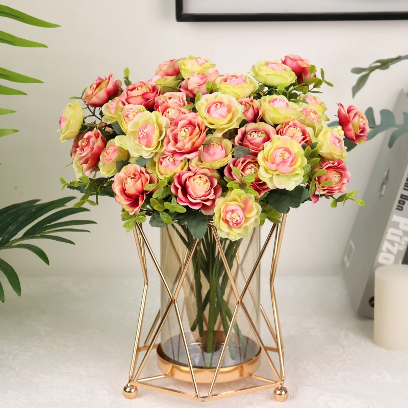 Artificial Flower 9 Head Roses 30 cm Wedding Scene Layout Flowers Living Room Desk Home Decoration Silk Flower Decoration
Artificial Flower 9 Head Roses 30 cm Wedding Scene Layout Flowers Living Room Desk Home Decoration Silk Flower Decoration