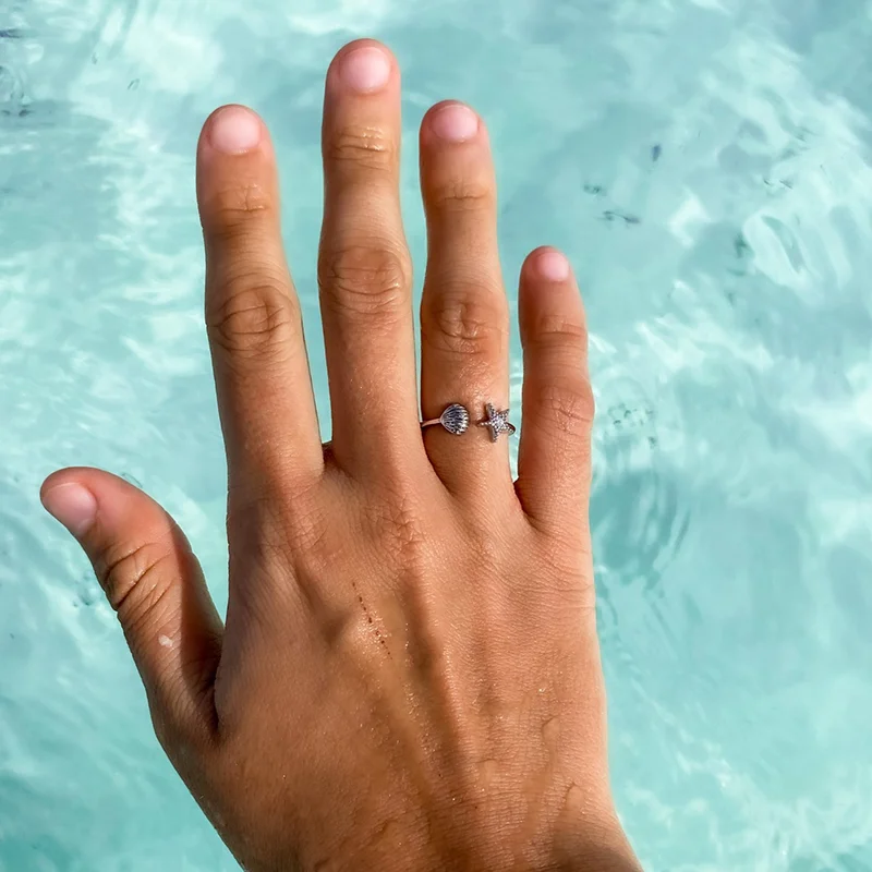 Fashion Open Starfish Seashells Rings For Women Girls Adjustable Crystal Zircon Starfish Finger Ring Jewelry Beach Accessorie
Fashion Open Starfish Seashells Rings For Women Girls Adjustable Crystal Zircon Starfish Finger Ring Jewelry Beach Accessorie