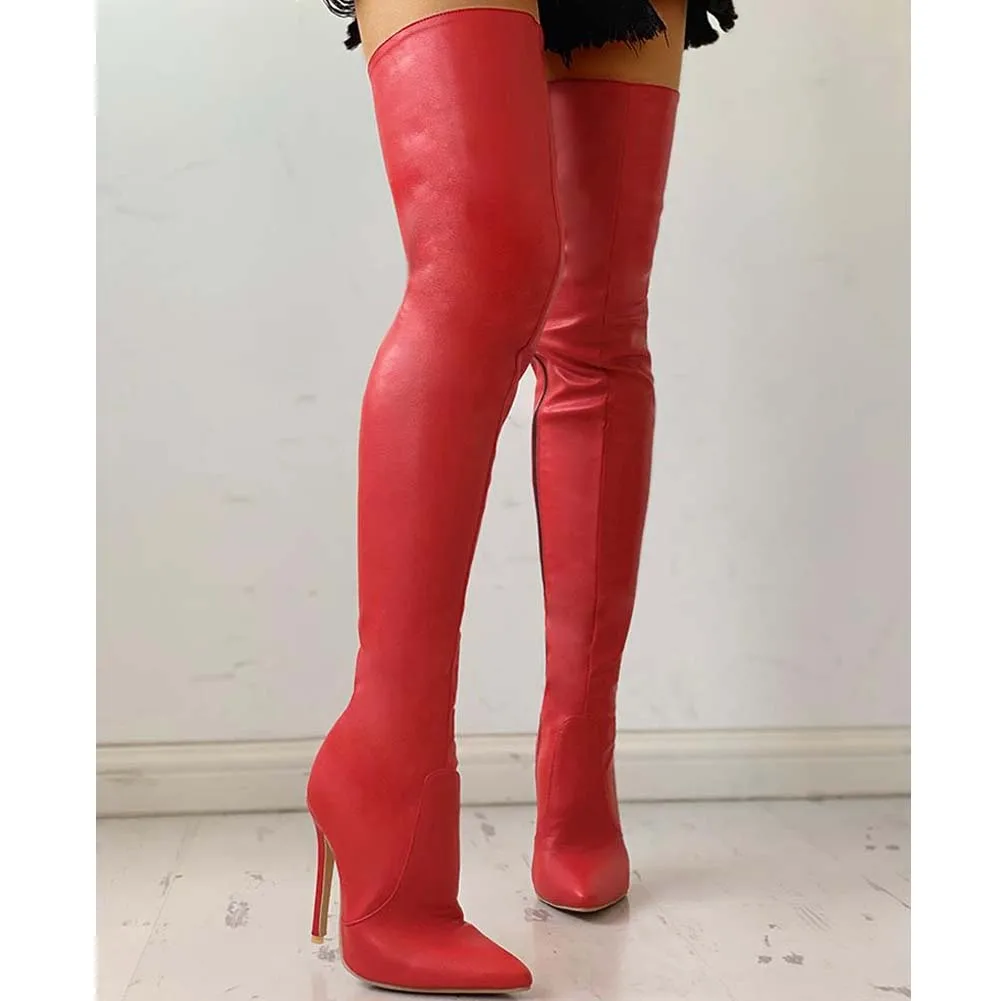 BONJOMARISA The Big Size 43 Sexy Ladies Boots Solid Zipper Over The Knee High Boots Women Stiletto Super High Heels Shoes Woman 
BONJOMARISA The Big Size 43 Sexy Ladies Boots Solid Zipper Over The Knee High Boots Women Stiletto Super High Heels Shoes Woman