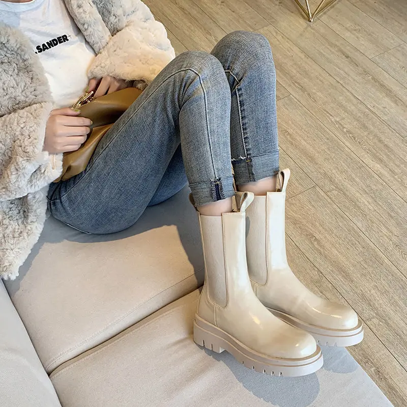 Round Toe Platform Womens Boots Off White Luxury Brand High Top Winter Fleece Warm Shoes Anti-skid Woman Chelsea Booties Botas
Round Toe Platform Womens Boots Off White Luxury Brand High Top Winter Fleece Warm Shoes Anti-skid Woman Chelsea Booties Botas