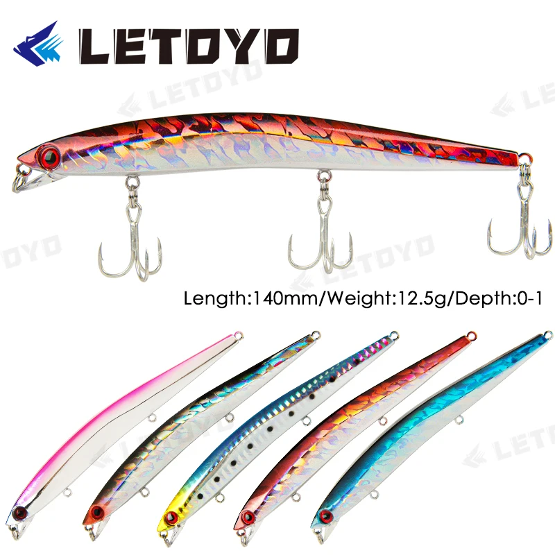 LETOYO Big Long Fish Minnow Sea Fishing Lure Cast Depth 0-1m Trolling Artificial Hard Bait Carp Pesca Tackle
LETOYO Big Long Fish Minnow Sea Fishing Lure Cast Depth 0-1m Trolling Artificial Hard Bait Carp Pesca Tackle