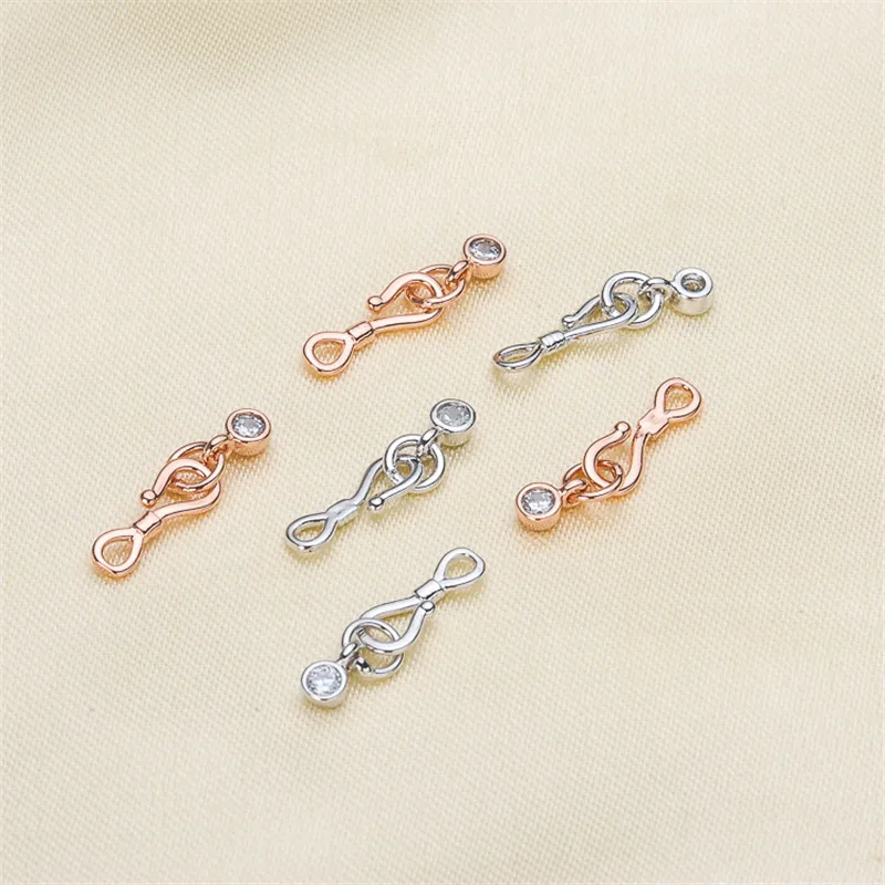 DIY Necklace Bracelet Connectors Clasp 18K Gold Plating Copper Cubic Zirconia Clasps For Jewelry Making Fastening Accessories
DIY Necklace Bracelet Connectors Clasp 18K Gold Plating Copper Cubic Zirconia Clasps For Jewelry Making Fastening Accessories