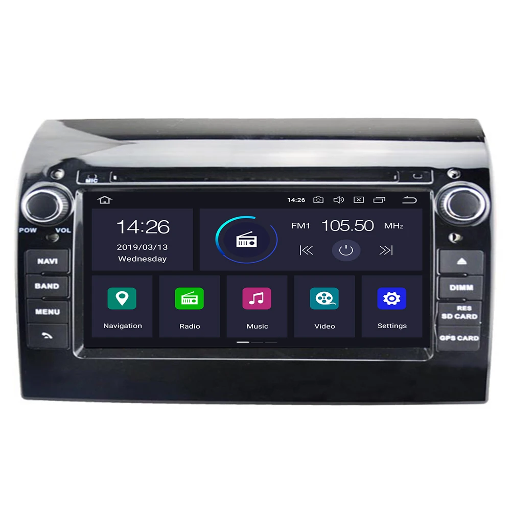 Автомобильный DVD плеер на Android 10 GPS навигация мультимедийная стереосистема для Fiat