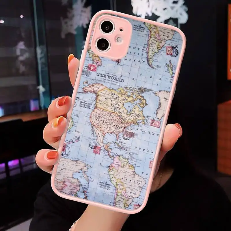 world map color sea pattern Phone Case Matte Transparent for iPhone 7 8 11 12 s mini pro X XS XR MAX Plus cover funda
world map color sea pattern Phone Case Matte Transparent for iPhone 7 8 11 12 s mini pro X XS XR MAX Plus cover funda