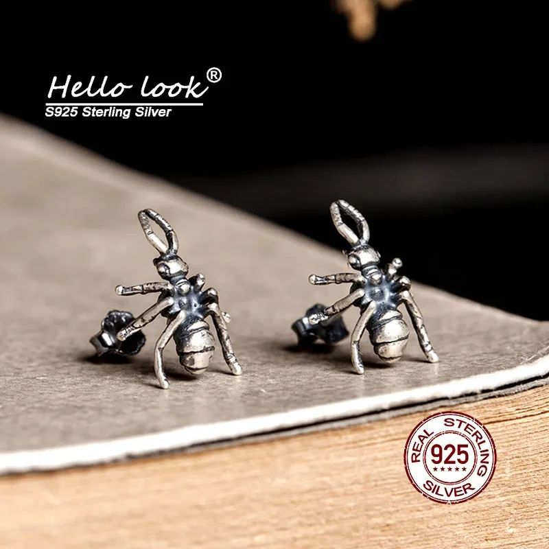 HelloLook Vintage Ant Stud Earring 100% 925 Sterling Silver Unisex Punk 3D Insect Ant Ear Studs 925 Silver Earring
HelloLook Vintage Ant Stud Earring 100% 925 Sterling Silver Unisex Punk 3D Insect Ant Ear Studs 925 Silver Earring
