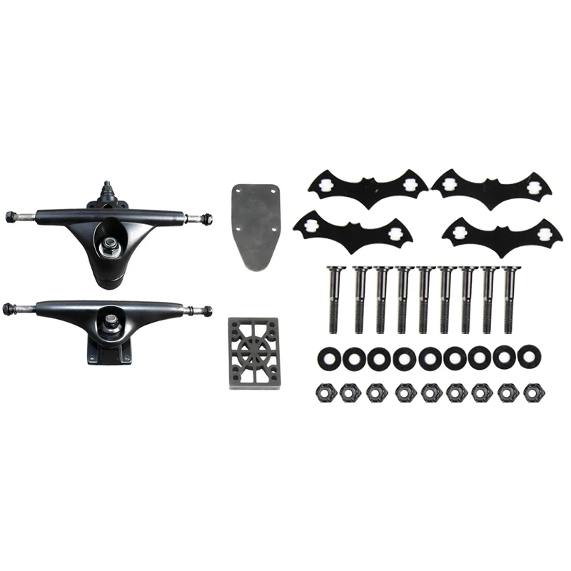4 Set Skateboard Deck Anti-Sink Gasket Bolts Nuts Screw & 1 Set 6.25Inch Longboard Trucks Skateboard Bridge
4 Set Skateboard Deck Anti-Sink Gasket Bolts Nuts Screw & 1 Set 6.25Inch Longboard Trucks Skateboard Bridge