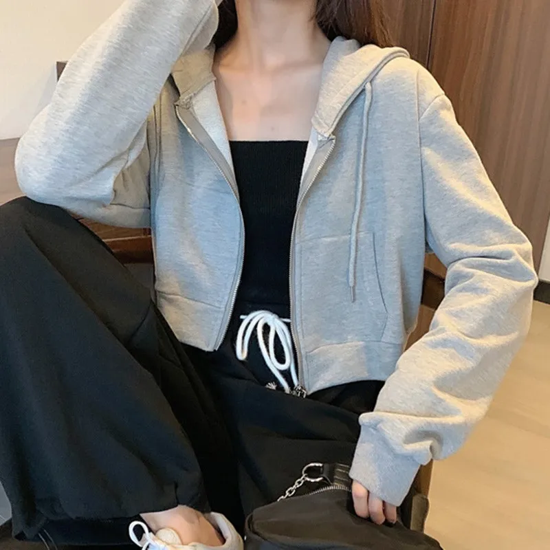 2020 New Fashion Autumn Loose Korean Jacket Women's Short Solid Color Hooded Sports Top
2020 New Fashion Autumn Loose Korean Jacket Women's Short Solid Color Hooded Sports Top