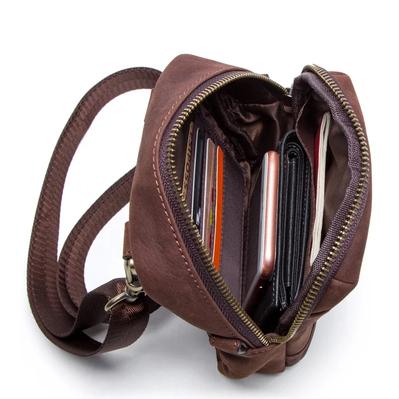 Bestform 2021 New Crazy Horse Leather Vintage Zipper Open Pocket Versatile Soft Chest Bags Shoulder & Crossbody Bags Waist Pack
Bestform 2021 New Crazy Horse Leather Vintage Zipper Open Pocket Versatile Soft Chest Bags Shoulder & Crossbody Bags Waist Pack