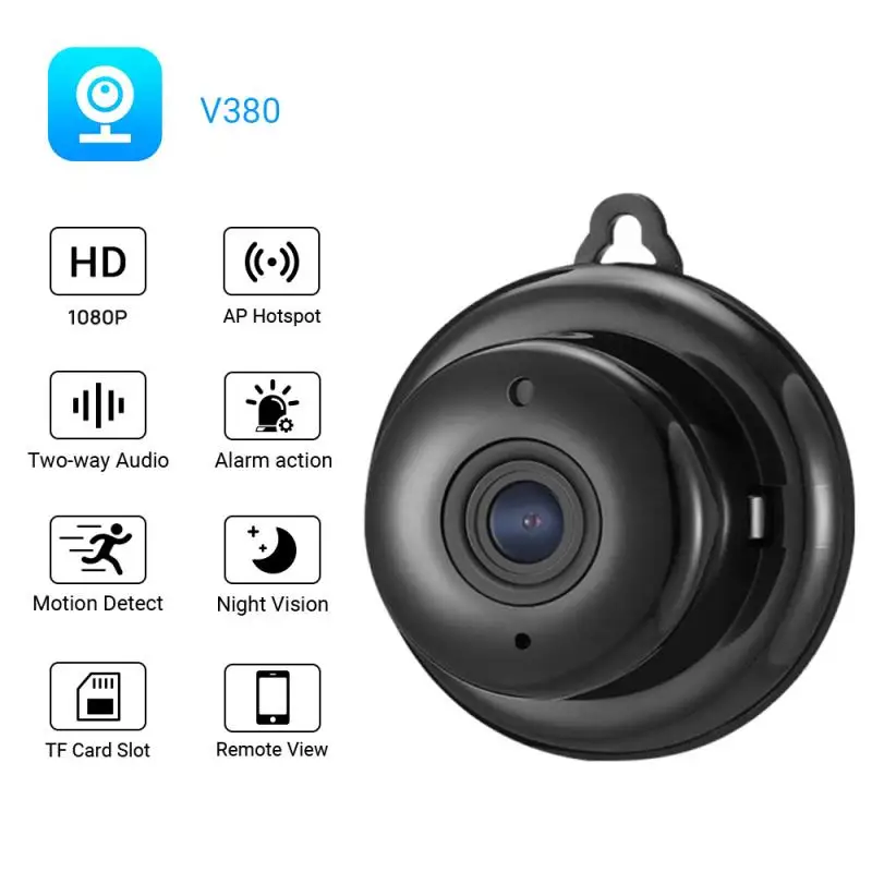 Мини Wi-Fi IP-камера V380, HD 1080P, ночное видение
Мини Wi-Fi IP-камера V380, HD 1080P, ночное видение
