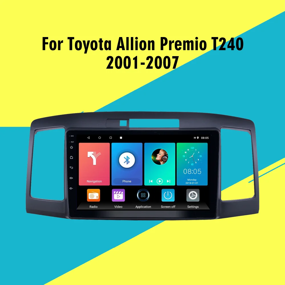 For Toyota Allion Premio T240 2001 - 2007 2 DIN Car Radio Multimedia System GPS Autoradio Head Unit Android 8.1 9" With Frame
For Toyota Allion Premio T240 2001 - 2007 2 DIN Car Radio Multimedia System GPS Autoradio Head Unit Android 8.1 9" With Frame