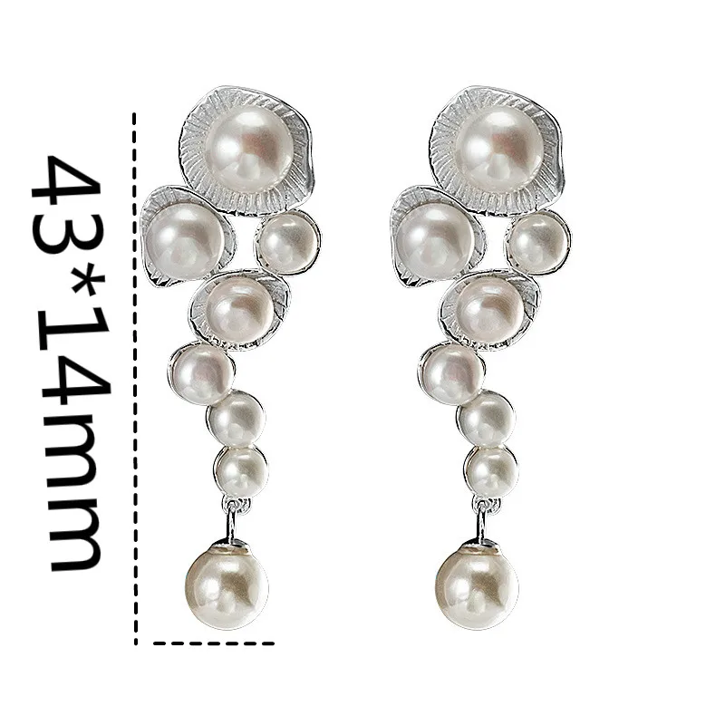 925 Sterling Silver Freshwater Pearls Long Earrings For Women High-quality Lady Party Banquet 14k Gold Jewelry Flyleaf
925 Sterling Silver Freshwater Pearls Long Earrings For Women High-quality Lady Party Banquet 14k Gold Jewelry Flyleaf