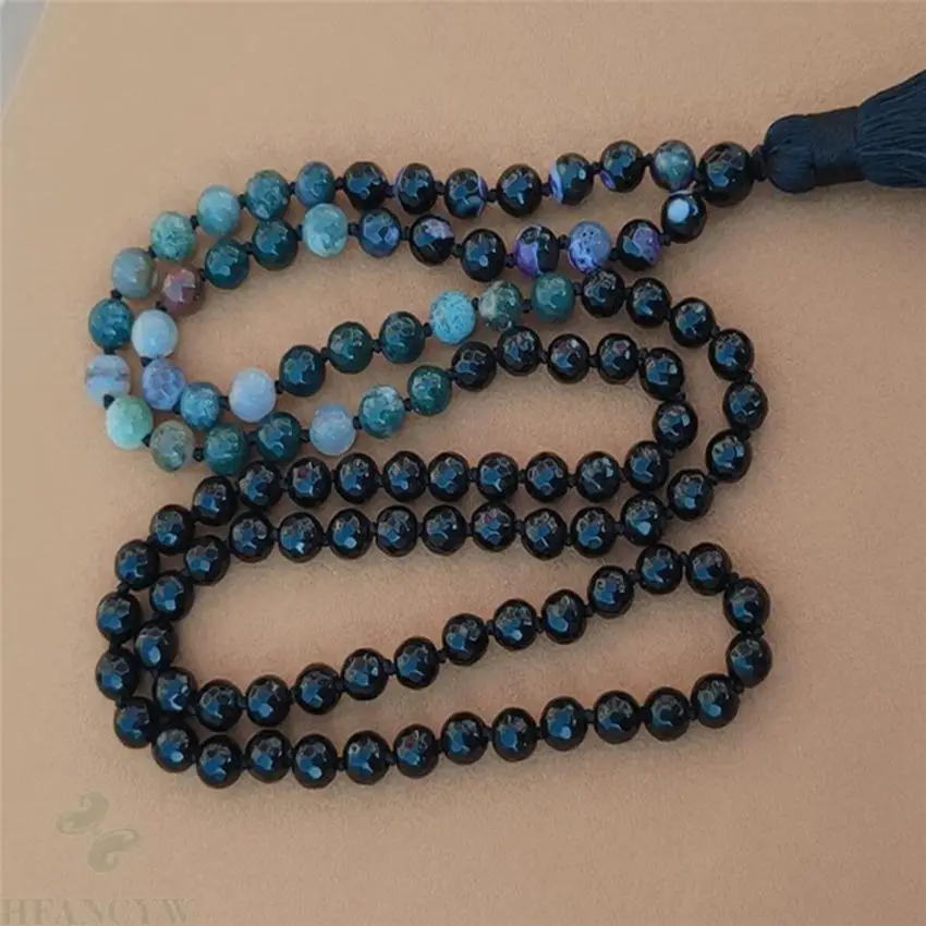 8mm Indian agate 108 Beads Tassel Knotted Necklace Handmade Wrist Fancy Spirituality Classic Bracelet Wristband Bless Lucky
8mm Indian agate 108 Beads Tassel Knotted Necklace Handmade Wrist Fancy Spirituality Classic Bracelet Wristband Bless Lucky