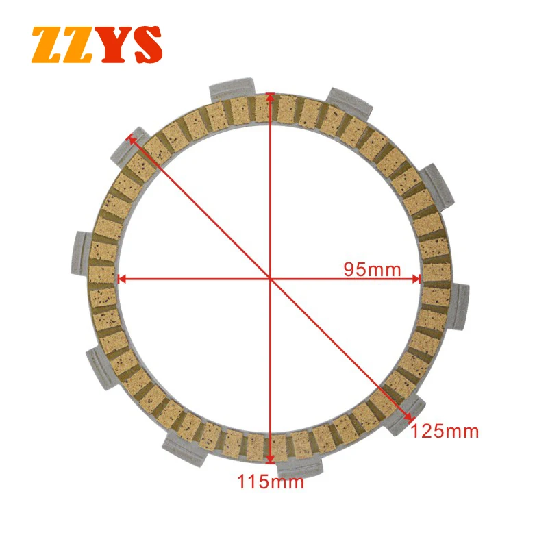 Набор фрикционных пластин Сцепления Мотоцикла Для YAMAHA YZ80 YZ85 DT125 DT125R TDR125 YFS200 Blaster