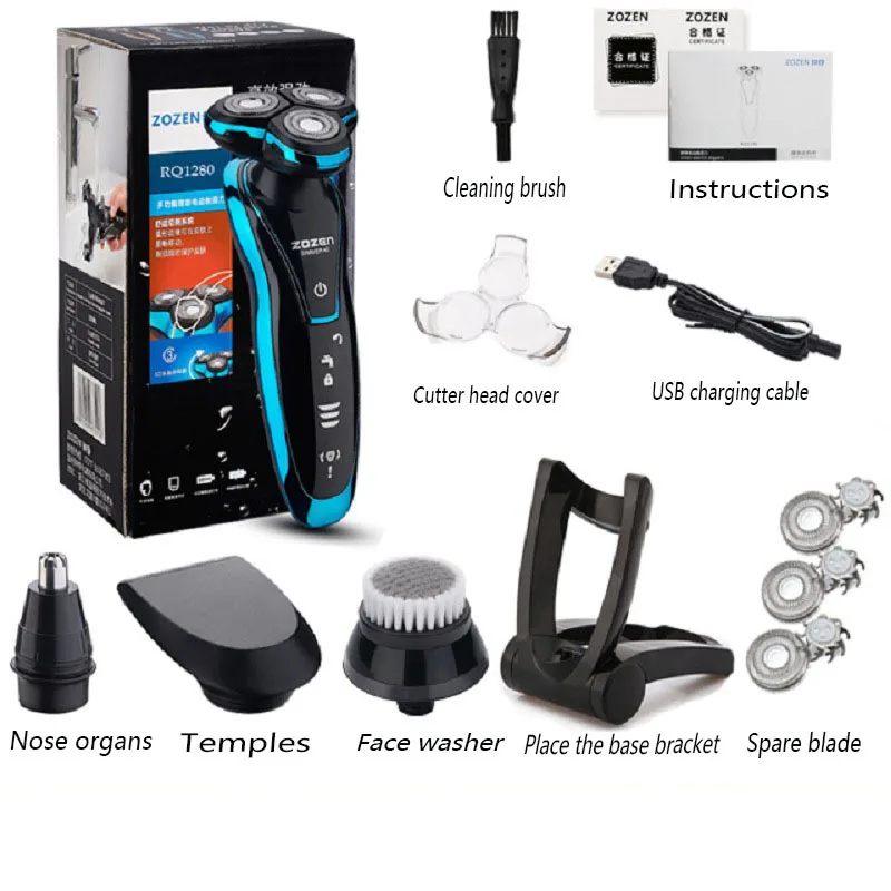 4in1 Cordless Electric Rotary Shaver Wet Dry Men Razor Rechargeable Hair Trimmer
4in1 Cordless Electric Rotary Shaver Wet Dry Men Razor Rechargeable Hair Trimmer