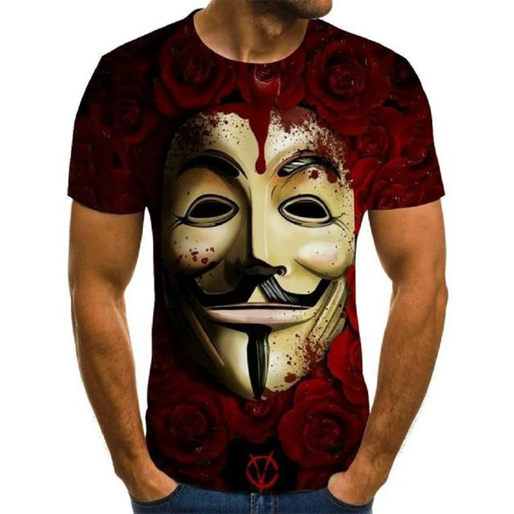 2021 New Men's Sketch Clown 3D Printing T-Shirt Clown Face Casual O-Neck Men's T-Shirt Short-Sleeved Joke Top
2021 New Men's Sketch Clown 3D Printing T-Shirt Clown Face Casual O-Neck Men's T-Shirt Short-Sleeved Joke Top