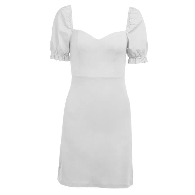 2021 New Fashion Short Puff Sleelve A Line Dress for Woman Solid Color Summer Elegant Chic Vintage Sexy Club Dresses
2021 New Fashion Short Puff Sleelve A Line Dress for Woman Solid Color Summer Elegant Chic Vintage Sexy Club Dresses