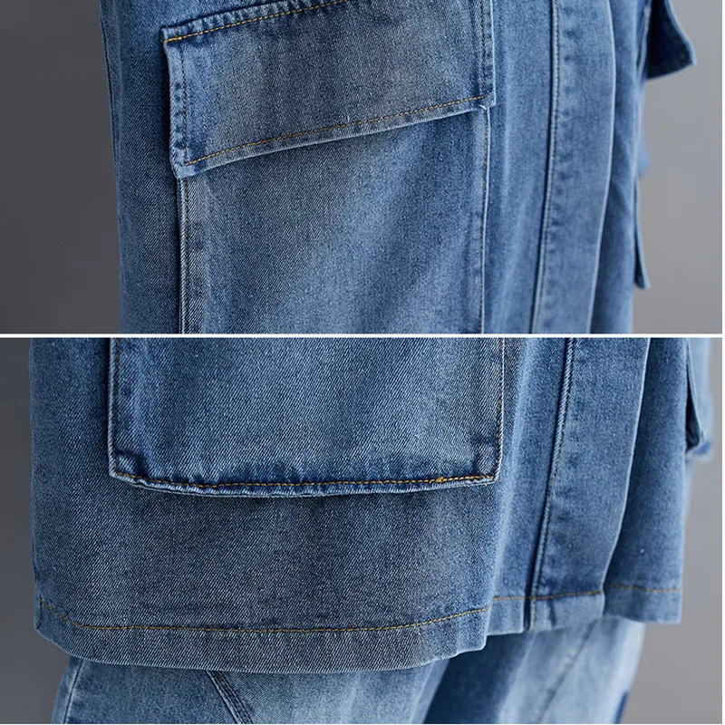 Korean Plus Size Washed Denim Short Coat Women 2021 Spring Autumn New Long-Sleeve Breasted Lapel Double Pocket Cardigan Outwear
Korean Plus Size Washed Denim Short Coat Women 2021 Spring Autumn New Long-Sleeve Breasted Lapel Double Pocket Cardigan Outwear