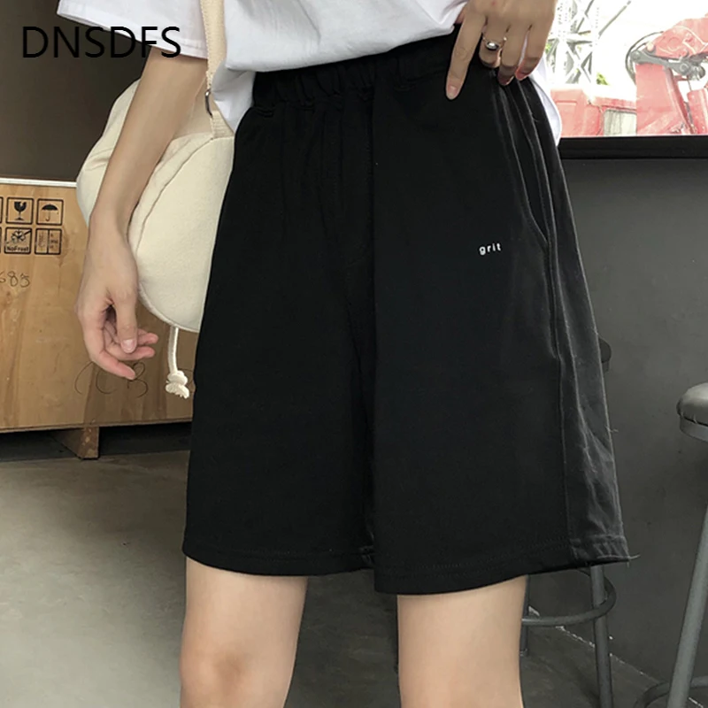 Casual Short Pants Women Knee Length Trousers Loose-Fit Wide Leg Sports Pants Black Elastic High Waist Pure Cotton Short Pants
Casual Short Pants Women Knee Length Trousers Loose-Fit Wide Leg Sports Pants Black Elastic High Waist Pure Cotton Short Pants