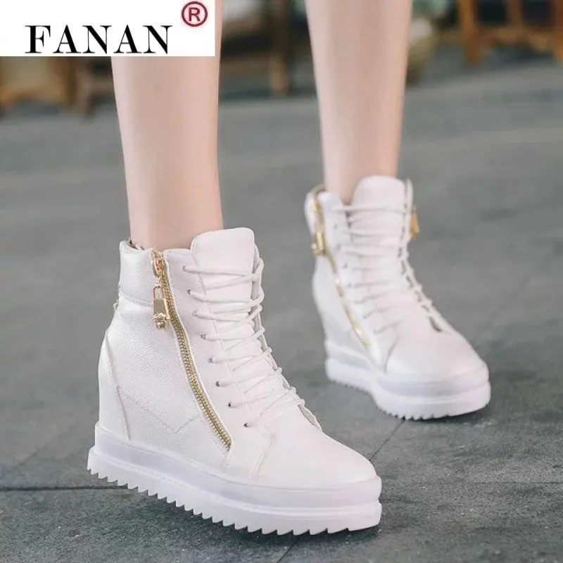 Spring Autumn Women's Shoes Spring Casual Shoes Female Sneakers Elevator Zipper Korean Style Hight-Top White Shoes Single Shoes
Spring Autumn Women's Shoes Spring Casual Shoes Female Sneakers Elevator Zipper Korean Style Hight-Top White Shoes Single Shoes