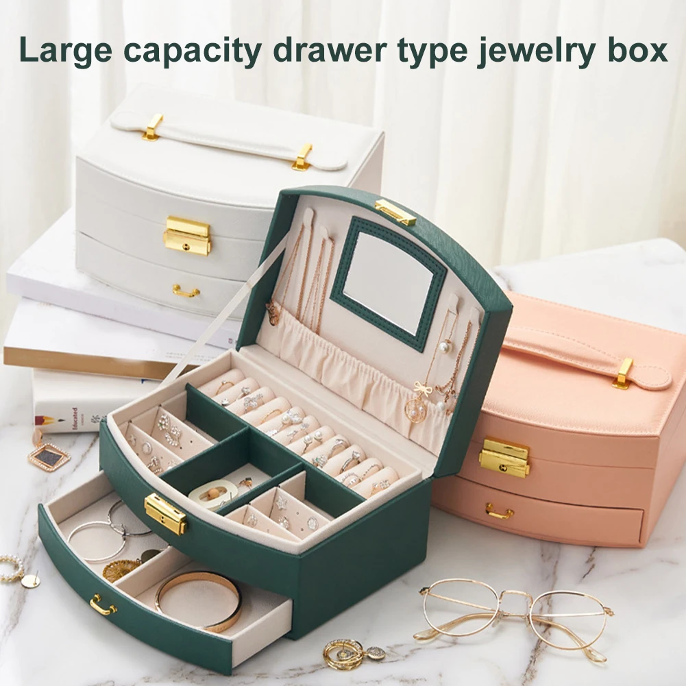 Women 2 Layers Fashion Necklace Jewelry Cosmetics Organizer Holder Storage Case Jewelry Box Jewelry Display Home Storage Box
Women 2 Layers Fashion Necklace Jewelry Cosmetics Organizer Holder Storage Case Jewelry Box Jewelry Display Home Storage Box