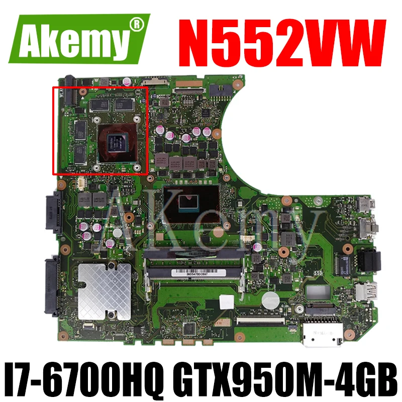 N552VW N552VX Laptop motherboard For Asus VivoBook Pro N552VW N552VX N552V original mainboard HM170 I7-6700HQ GTX950M-4GB
N552VW N552VX Laptop motherboard For Asus VivoBook Pro N552VW N552VX N552V original mainboard HM170 I7-6700HQ GTX950M-4GB