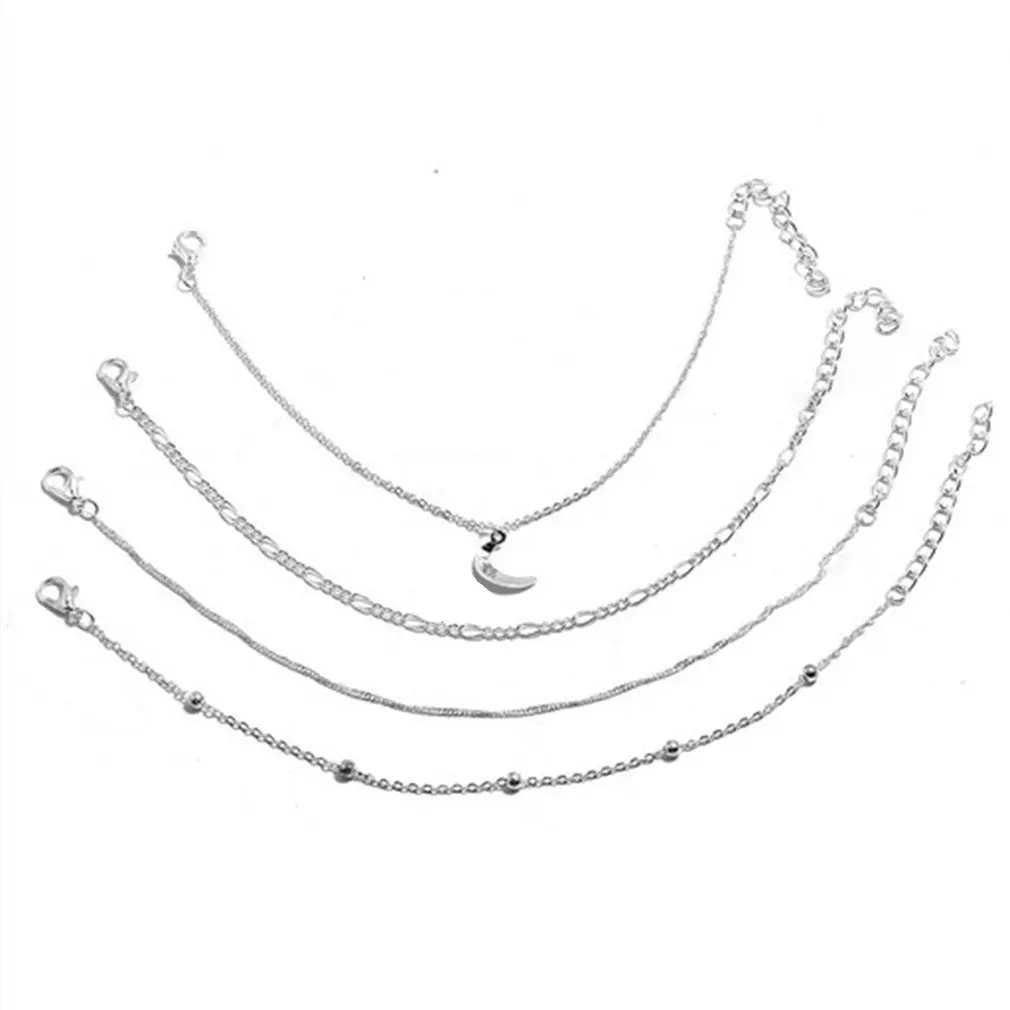 4PCS Bohemian Beaded Ankle Bracelets Set Multilayer Star Moon Pendant Charm Chain Bracelets Women Anklet Foot Jewelry Gift
4PCS Bohemian Beaded Ankle Bracelets Set Multilayer Star Moon Pendant Charm Chain Bracelets Women Anklet Foot Jewelry Gift