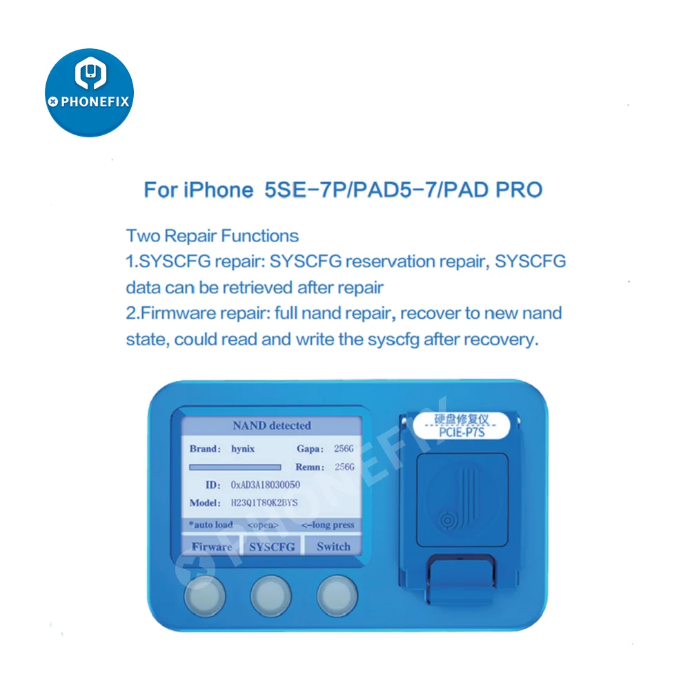 JC JCID-P7S BGA70 Repair Instrument for iPhone 5-7Plus iPad5 iPad6 iPad 7 iPad Pro Firmware Repair Underlying Data Read Write
JC JCID-P7S BGA70 Repair Instrument for iPhone 5-7Plus iPad5 iPad6 iPad 7 iPad Pro Firmware Repair Underlying Data Read Write