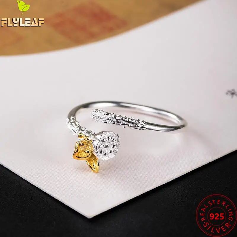 925 Sterling Silver Seedpod Of Lotus Open Rings For Women Handmade Chinese Style Female Vintage Jewelry
925 Sterling Silver Seedpod Of Lotus Open Rings For Women Handmade Chinese Style Female Vintage Jewelry