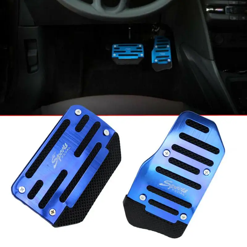 2pcs Universal Blue/Red Non-Slip Automatic Gas Brake Foot Pedal Pad Cover Accessories Kit Car Fuel Gas Brake Pedal Cover Trim
2pcs Universal Blue/Red Non-Slip Automatic Gas Brake Foot Pedal Pad Cover Accessories Kit Car Fuel Gas Brake Pedal Cover Trim