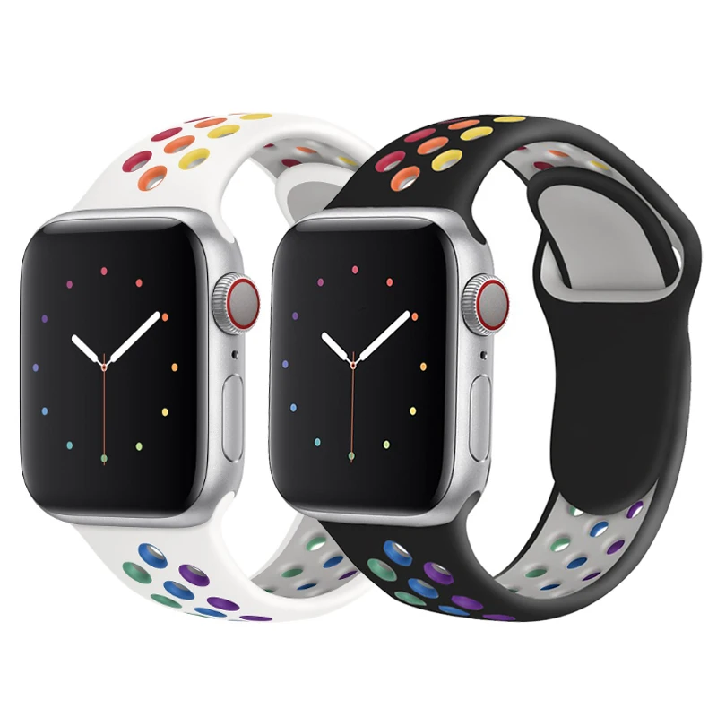 Ремешок Pride Edition для Apple watch band 44 мм 40 силиконовый браслет iwatch 42 38 series 3 4 5 SE 6 |